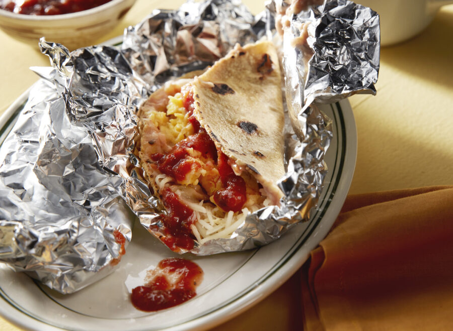 Spiced Bean and Cheese Breakfast Tacos