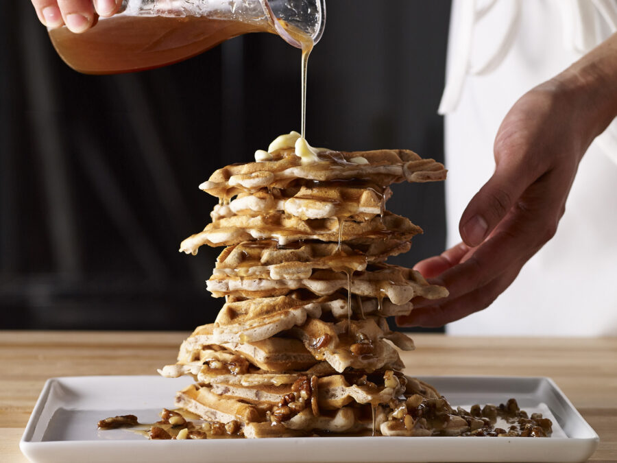7-Spiced Waffles with Pecan Honey
